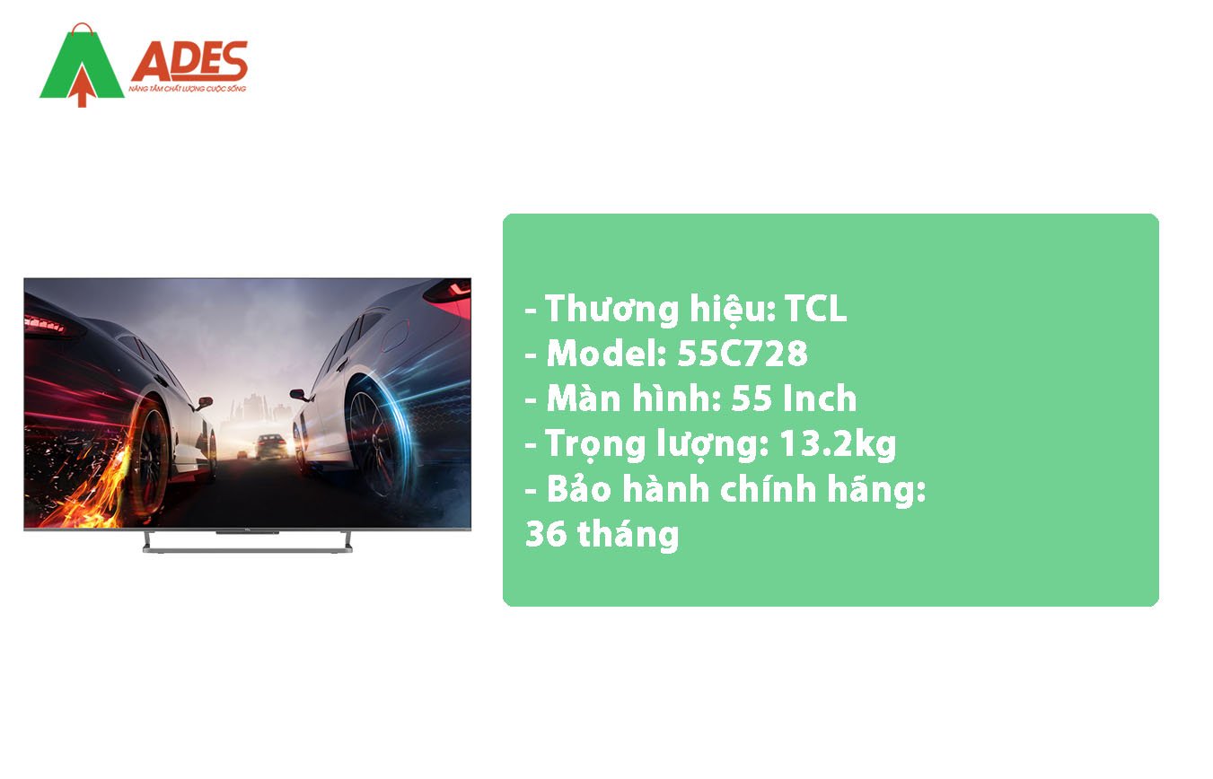 Thong tin ki thuat Android TiVi TCL QLED 4K 55C728