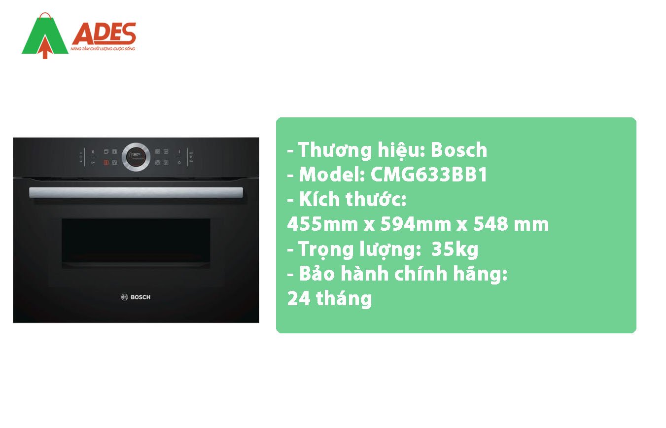 Lo nuong ket hop vi song Bosch CMG633BB1\