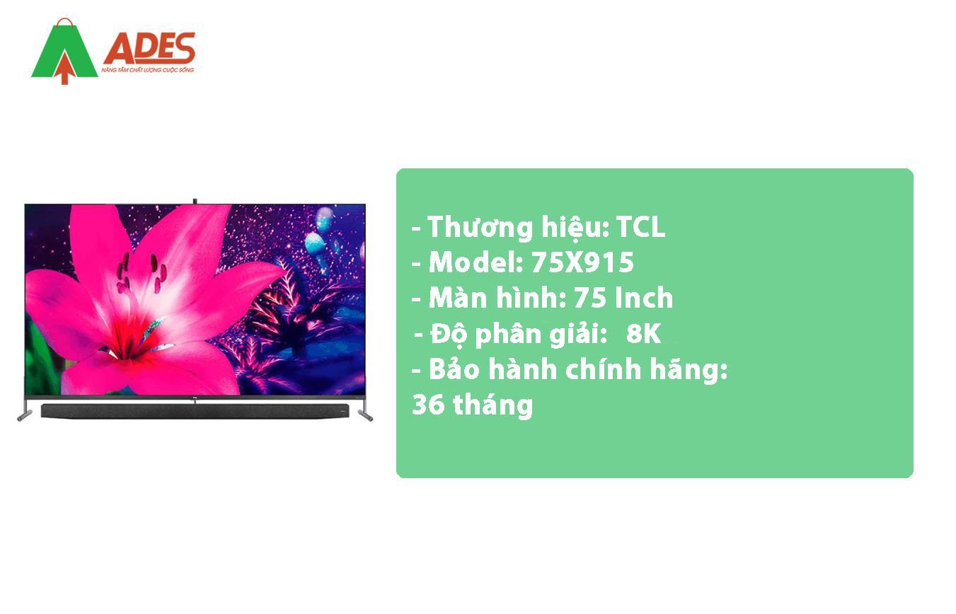 Thong tin ki thuat Android TV TCL QLED 8K 75X915