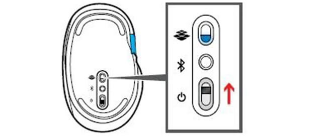 Bật kết nối trên chuột không dây