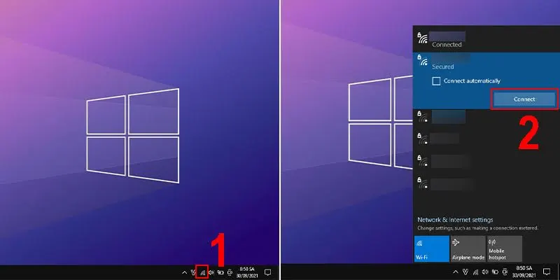 Cách kết nối Wifi cho laptop