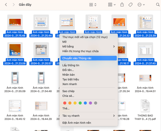 Cách xoá nhiều ảnh trên Macbook