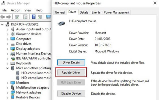 Cài đặt Driver cho chuột khi cần thiết