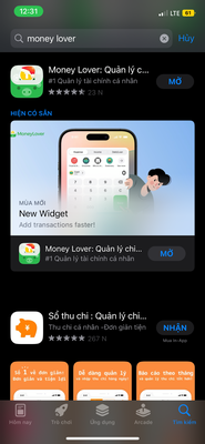 Cài đặt Money Lover trên điện thoại