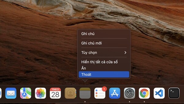 Chọn Close để tắt ứng dụng không cần thiết