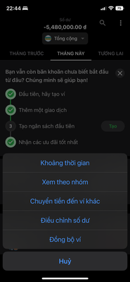 Chọn Điều chỉnh số dư
