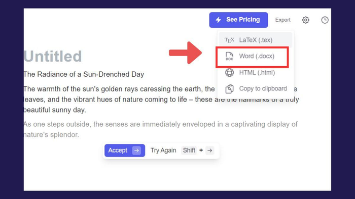 Chọn định dạng lưu file