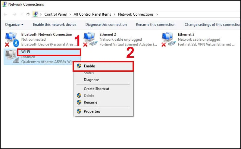 cách kết nối Wifi cho laptop