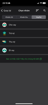 quản lý khoản vay money lover