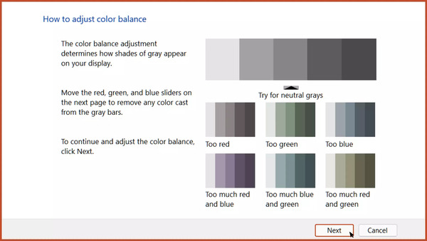 Chọn System > Display > Advanced Display Settings và tìm đến Color calibration