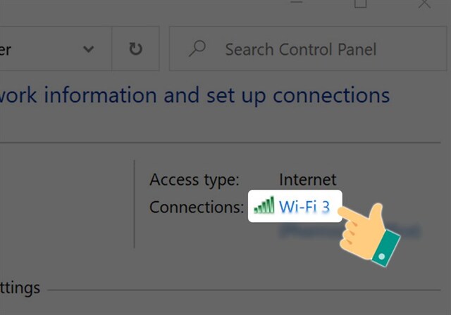 Chọn vào tên wifi