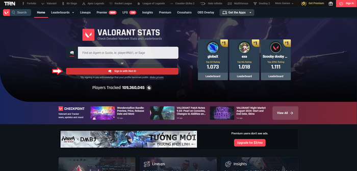 Đăng nhập Riot ID để kết nối tài khoản