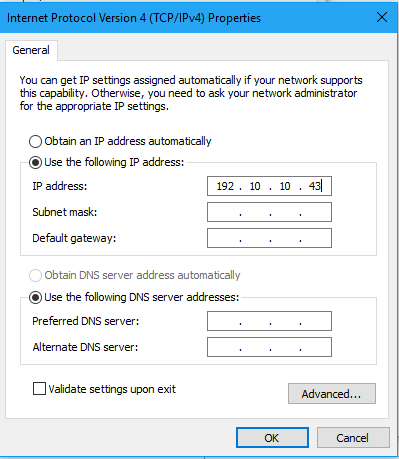 Điền thông tin IP cần thay đổi