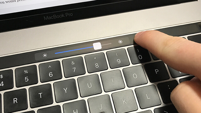 Điều chỉnh thanh trượt trên Touch Bar