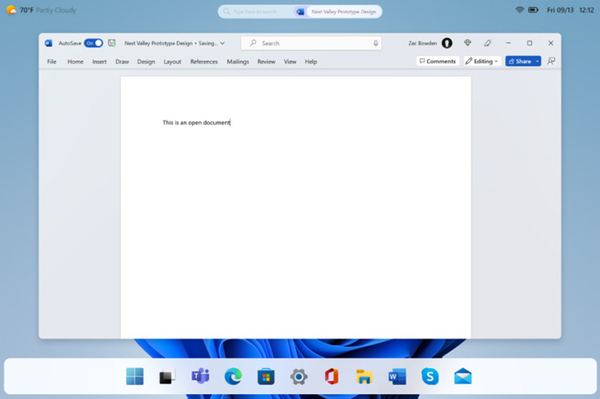 Hình ảnh được cho là giao diện của Windows 12
