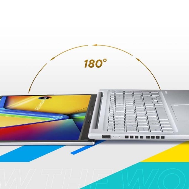 Laptop Asus Vivobook 15 OLED trang bị bản lề 180 tiện lợi