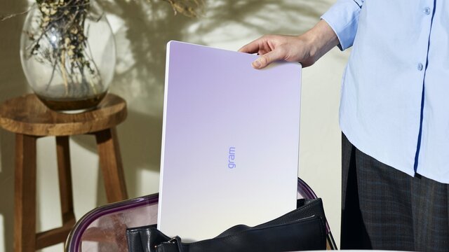 Laptop LG có thiết kế mỏng nhẹ, sang trọng