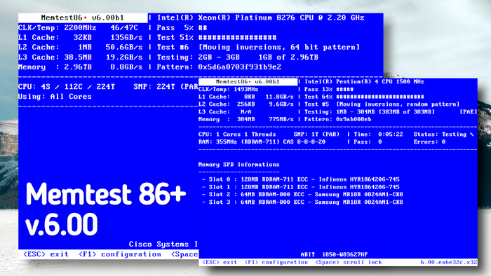 Memtest86+ kiểm tra lỗi RAM, đảm bảo hiệu suất sau ép xung