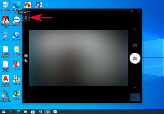 Mở giao diện cài đặt camera