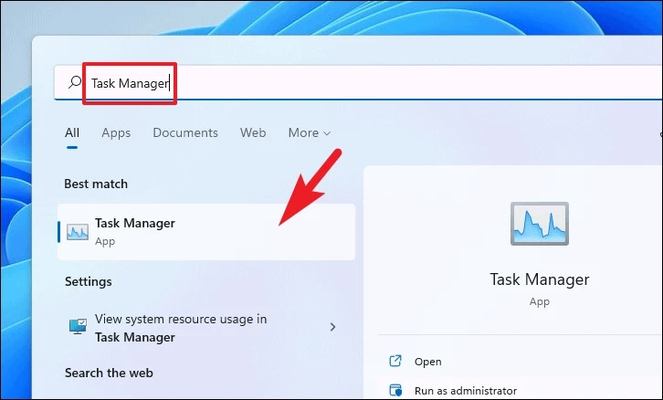 Mở Task Manager