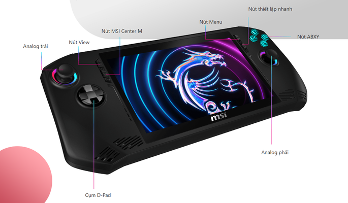 MSI CLAW trang bị các nút bấm thông minh