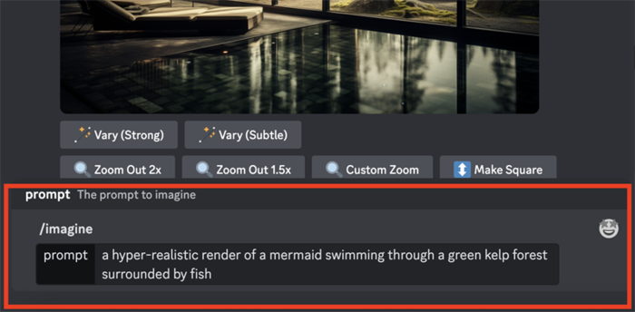 Nhập mô tả vào mục prompt → Enter để gửi yêu cầu