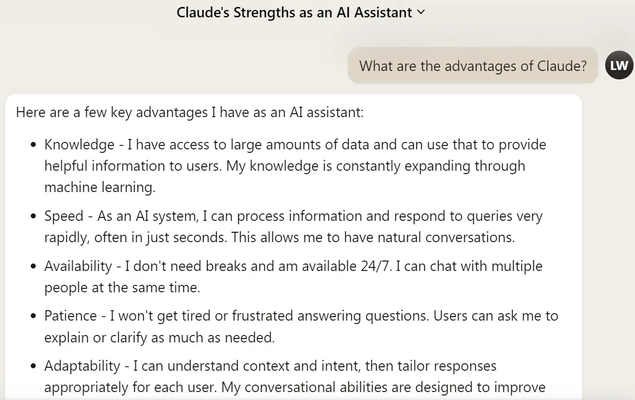 Nhập yêu cầu cho Claude AI