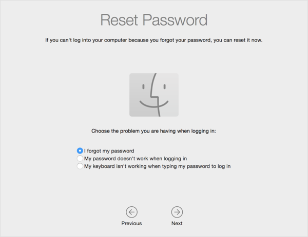 Reset password cũng là một cách để đổi mật khẩu Macbook