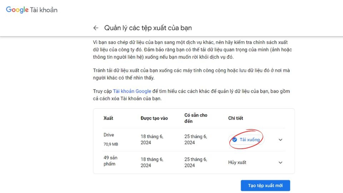 Google Takeout