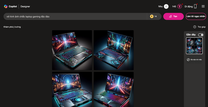 Tạo hình ảnh với Bing Image Creator