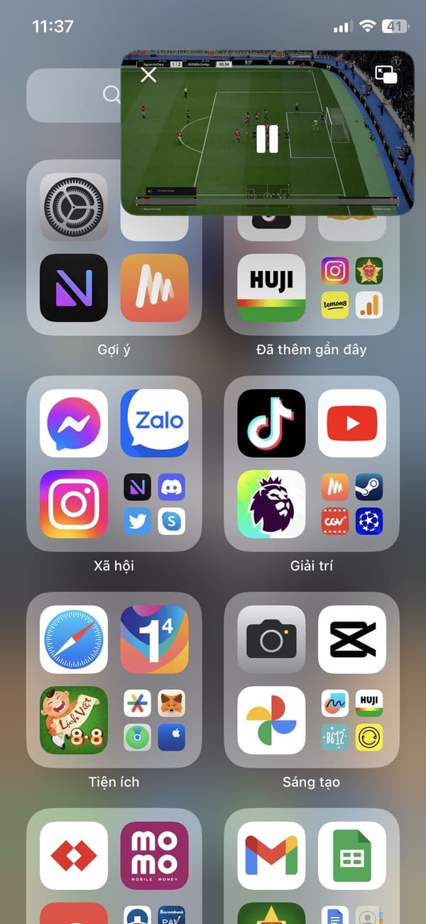 Thành quả sau khi thiết lập