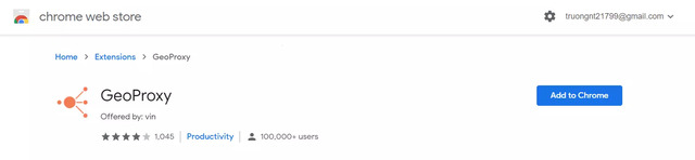 Thêm GeoProxy vào Chrome