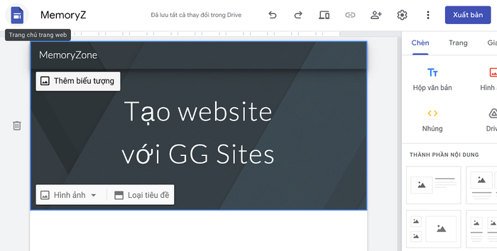 Thêm logo biểu tượng