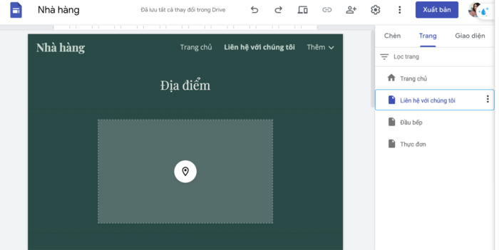 Thêm và quản lý các trang trong Google Sites