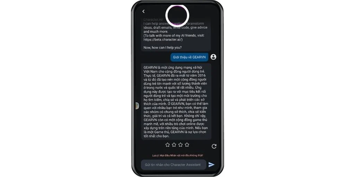 Trải nghiệm AI Character