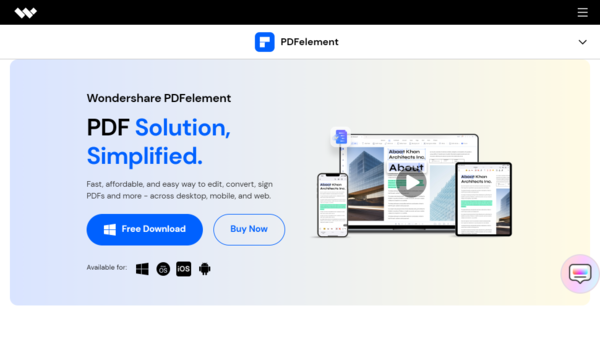 Trình chuyển đổi file PDF Wondershare PDFElement