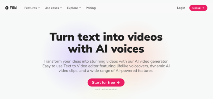 Truy cập vào fliki.ai