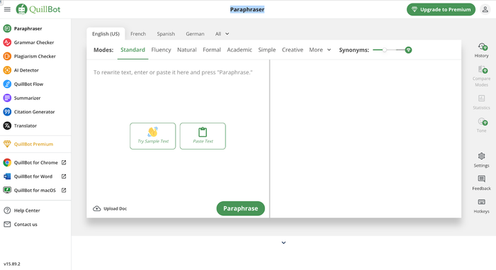 Truy cập vào Quillbot