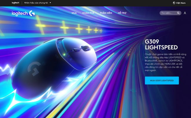 Truy cập vào trang web Logitech