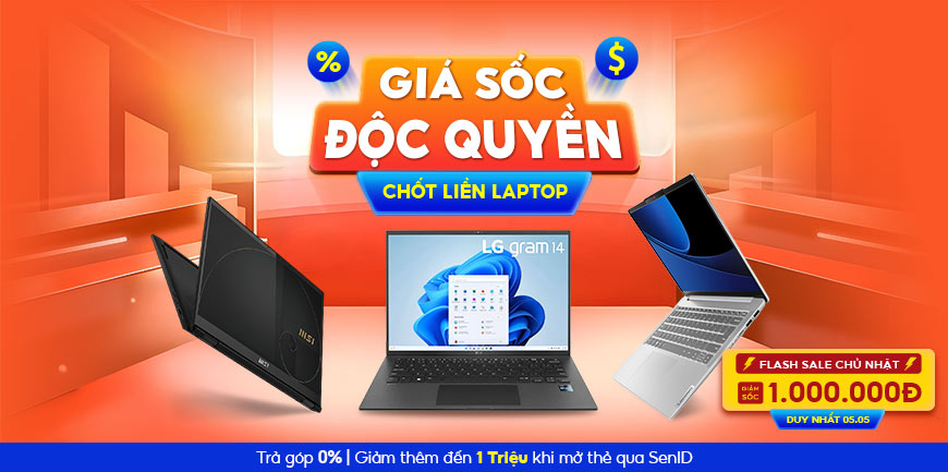 Giá Sốc Độc Quyền - Chốt liền Laptop