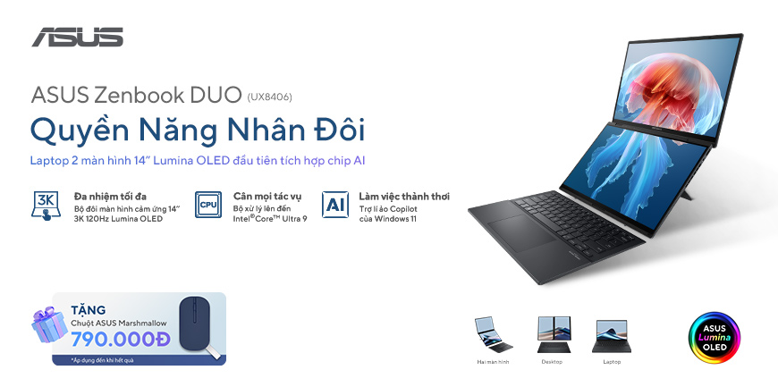 Asus Zenbook Duo - Quyền năng nhân đôi