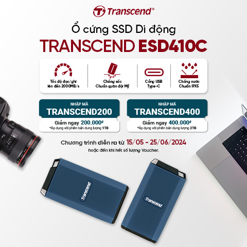 SSD di động Transcend-Giảm thêm đến 400K