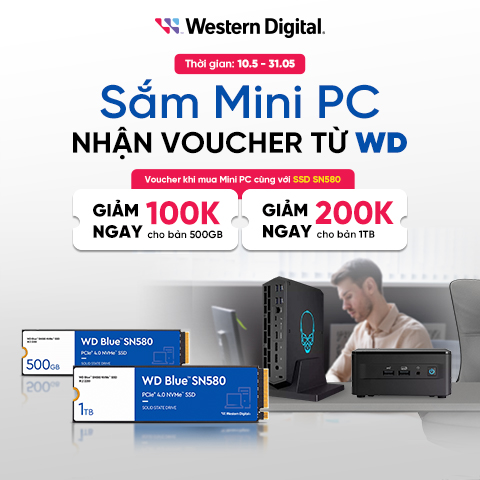 Sắm Mini PC - Nhận Voucher cùng WD