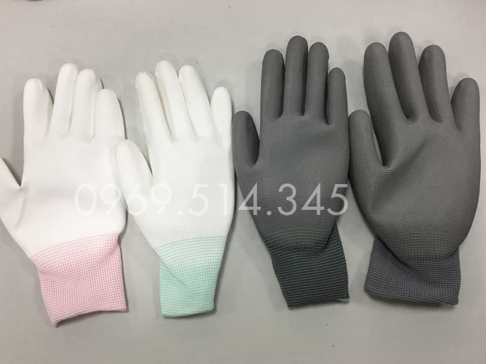 Ảnh thực tế tổng hợp các loại gang tay phủ PU lòng bàn tay