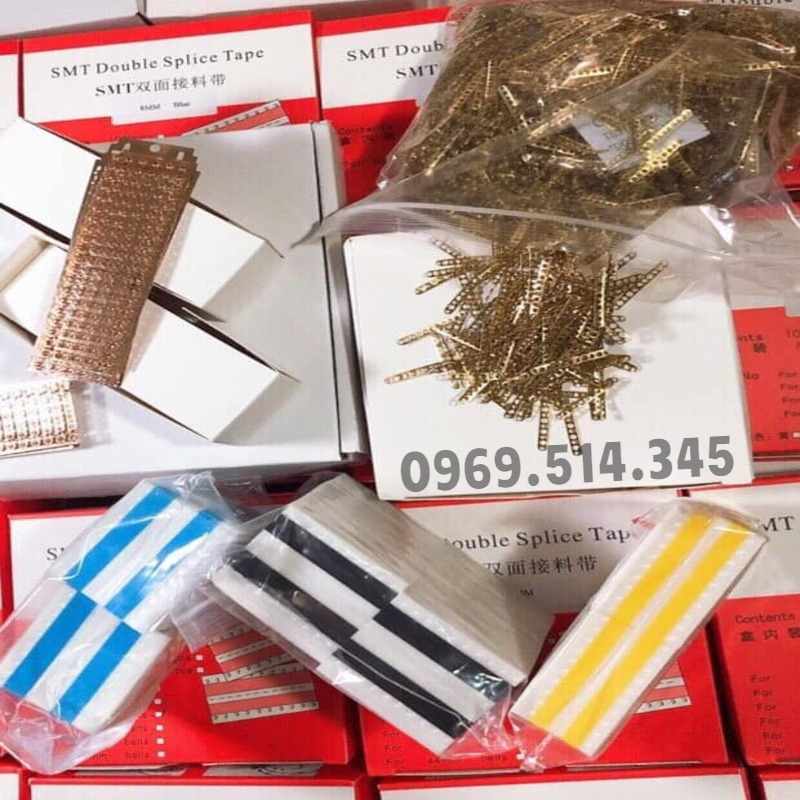 Băng dính với 3 màu chủ đạo: vàng, xanh, đen đạt chuẩn độ bền phù hợp với linh kiện điện tử