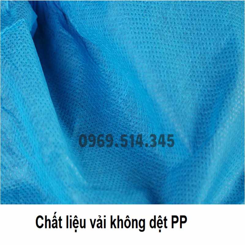 Bao bọc giày chống tĩnh điện với màu xanh là màu chủ đạo,thời gian phân hủy ngắn - bảo vệ môi trường