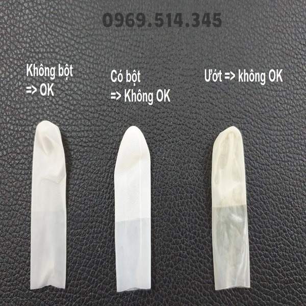 Bao ngón tay cao su không vành không có bột đem lại cảm giác dễ chịu không ngứa phù hợp cho sử dụng trong chống tĩnh điện phòng sạch.