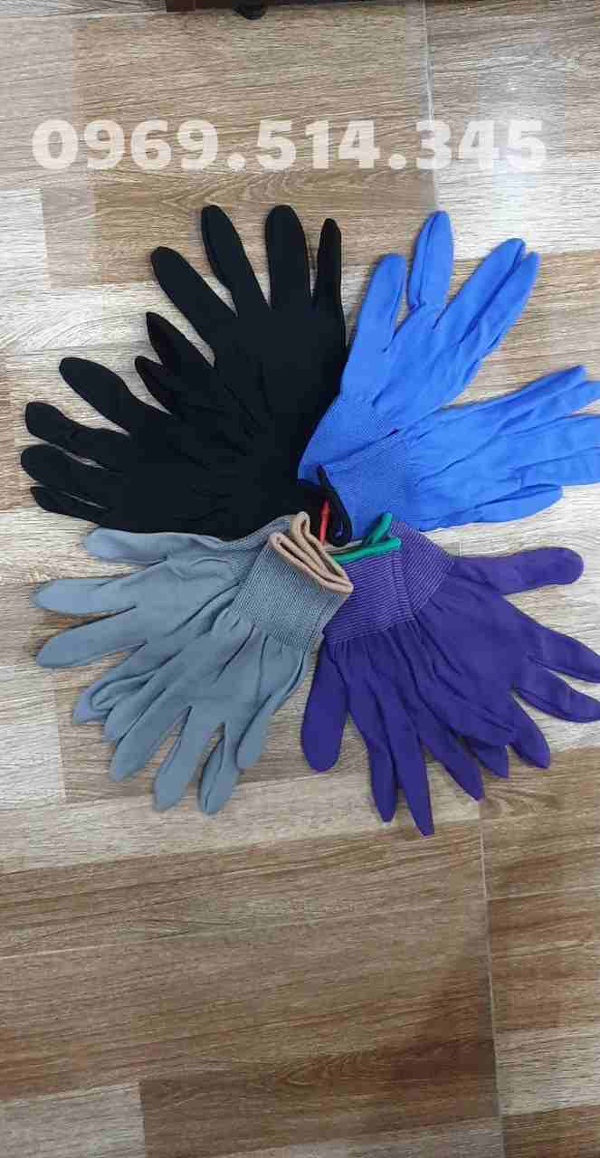 Ảnh thực tế găng tay vải đa dạng màu sắc