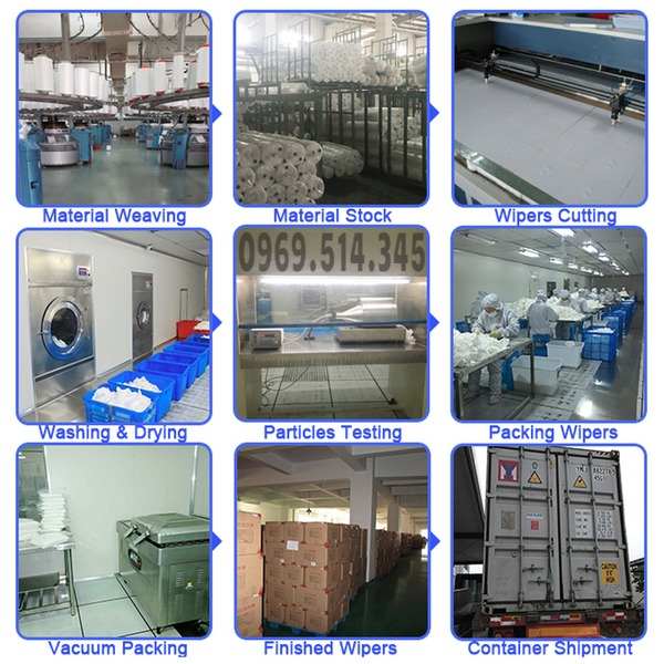 Ứng dụng trong công nghiệp để lau chùi vết bẩn tạo ra trên linh kiện