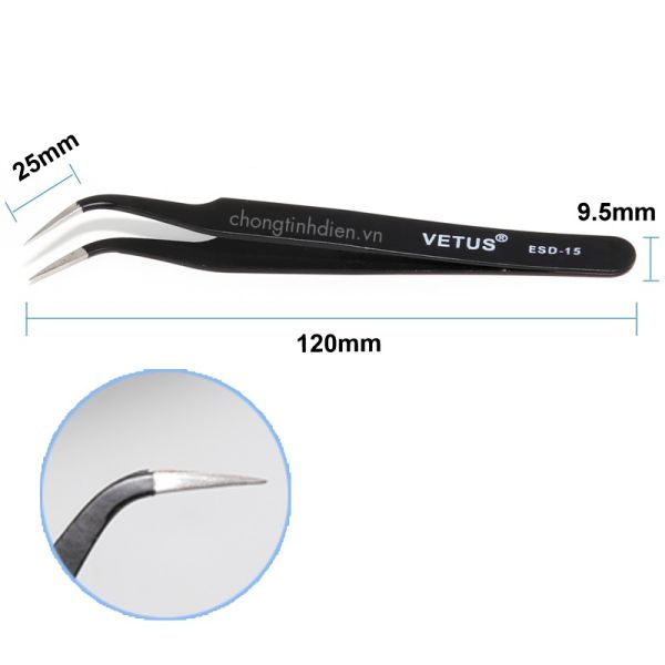 Đầu nhíp thiết kế gọn gàng linh hoạt trong mọi công việc